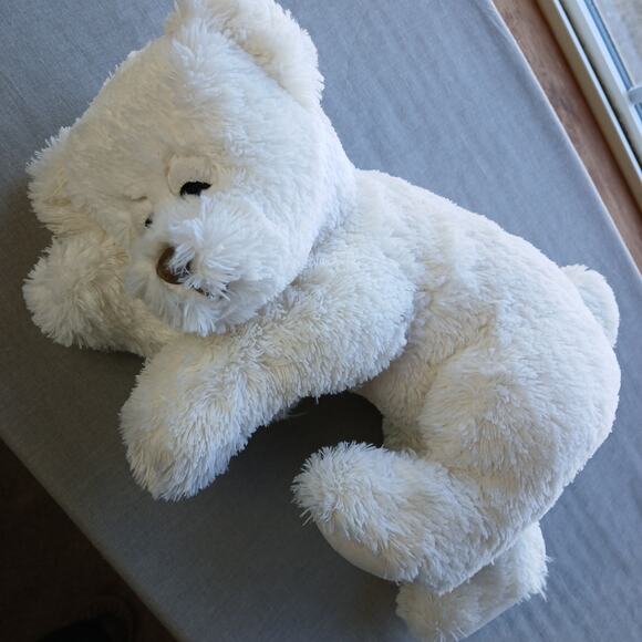 Sleepy Polar Bear Plush Stuffed Animal Evergreen Enterprises cuddle teddy soft - Picture 2 of 12